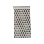 Stonewashed Cotton Printed Runner w/Christmas Trees