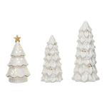 Stoneware Christmas Trees, Set of 3