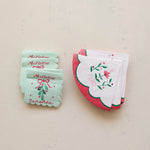 Scalloped Paper Napkins - Mistletoe Wishes
