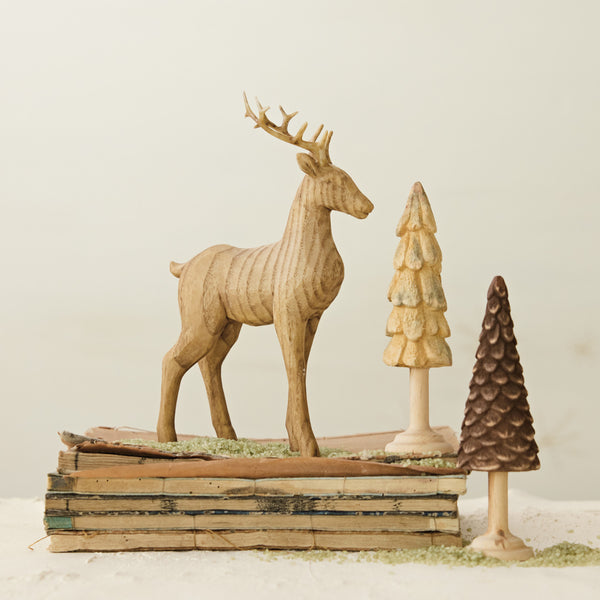 Resin Deer - Wood Finish, 9.5"H