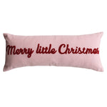 "Merry Little Christmas" Lumbar Tufted Pillow, 36" x 14"
