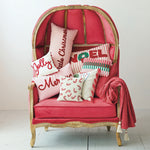 Noel Wreath Tufted Lumbar Pillow, 16" x 24"