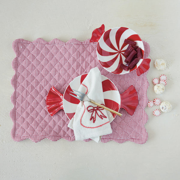Ceramic Candy Shaped Plate, 12"W