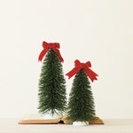 Bottle Brush Tree with Velvet Bow