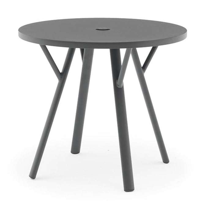 Yes Anthracite Aluminum Round Bistro Table, 31.5"