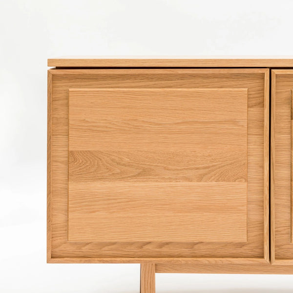 Yorke Media Cabinet, Light Oak, 78.75" W × 17.75" D × 28" H