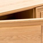 Yorke Media Cabinet, Light Oak, 78.75" W × 17.75" D × 28" H