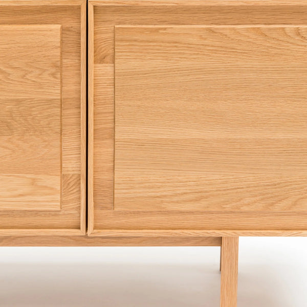 Yorke Media Cabinet, Light Oak, 78.75" W × 17.75" D × 28" H