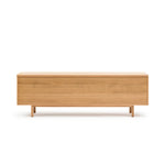 Yorke Media Cabinet, Light Oak, 78.75" W × 17.75" D × 28" H