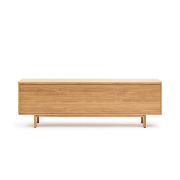 Yorke Media Cabinet, Light Oak, 78.75" W × 17.75" D × 28" H