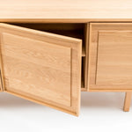 Yorke Media Cabinet, Light Oak, 78.75" W × 17.75" D × 28" H