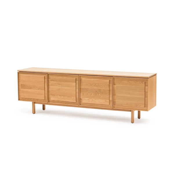 Yorke Media Cabinet, Light Oak, 78.75" W × 17.75" D × 28" H