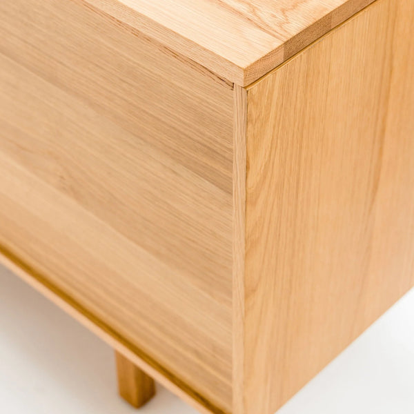 Yorke Media Cabinet, Light Oak, 78.75" W × 17.75" D × 28" H