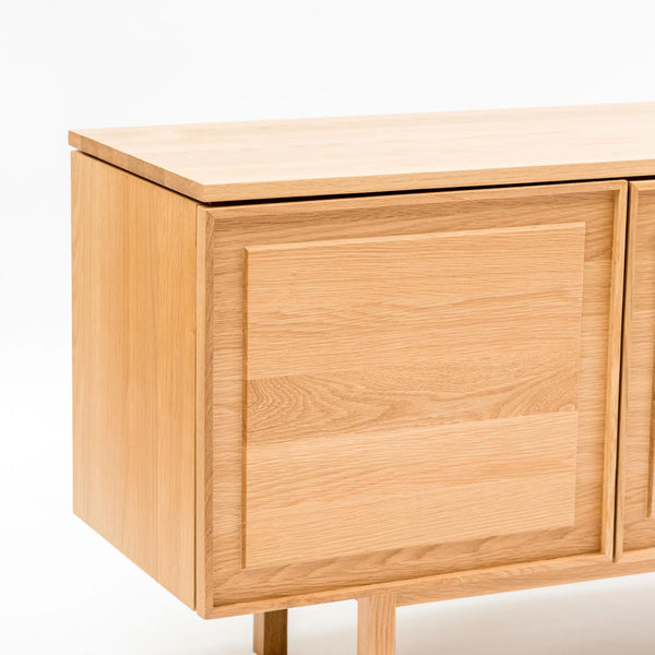 Yorke Media Cabinet, Light Oak, 78.75" W × 17.75" D × 28" H