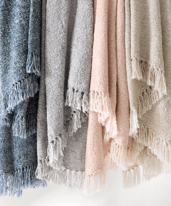 Boucle Indoor/Outdoor Throw, Grey