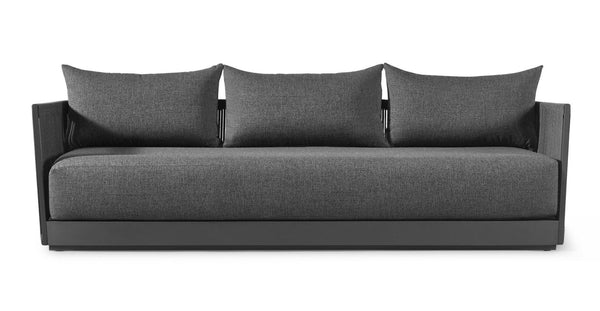 Antigua 3-Seat Sofa, Aluminum Asteroid