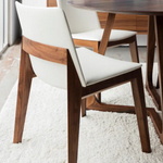 Deco Dining Chair White, Walnut