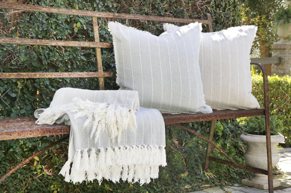 Henley Hand Woven Pillow, Oat