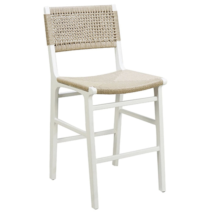 Astrid WH, Woven Back Counter Stool w/ Rush Seat in Matte