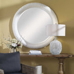 Mariner Round Mirror, White, 47" Dia.