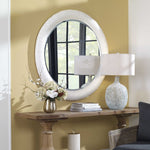 Mariner Round Mirror, White, 47" Dia.