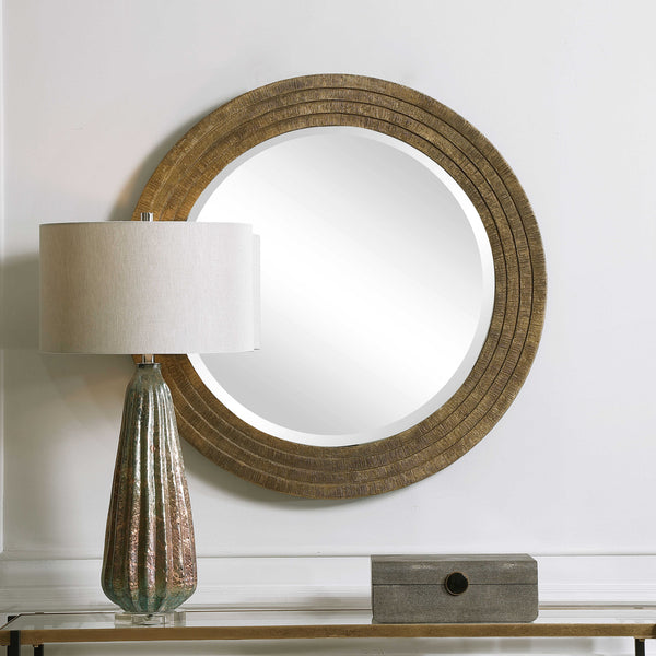 Relic Round Mirror, 36"W x 1"D x 36"H