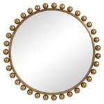 Cyra Gold Round Mirror, 44"W x 3"D x 44"H
