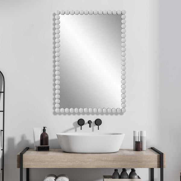 Serna Vanity Mirror, White, 21"W X 30"H
