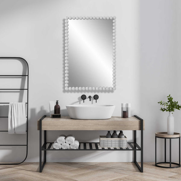 Serna Vanity Mirror, White, 21"W X 30"H