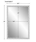 Serna Vanity Mirror, White, 21"W X 30"H