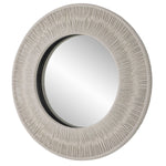 Sailor's Knot Small Round Mirror, White, 33" Dia.