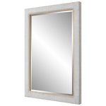 Cape Mirror, Whitewashed, 29"W x 41" H x 2"D
