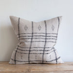 Pari on Natural/Black Pillow, 22" x 22"
