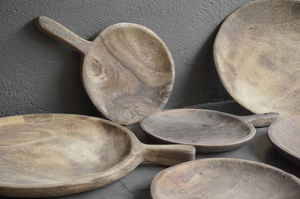 Tilly Antique Wooden Round Tray-2 Sizes