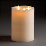 Lightli Moving Flame Indoor Tri-Flame Pillar 6" X 10"