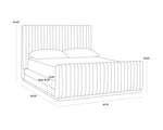 Hylan Bed - Polished Steel, King