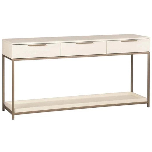 Rebel 3-Drawer Console Table Champagne Gold / Cream