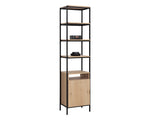 Ambrose Modular Bookcase Small Rustic Oak / Black, 20.50"W