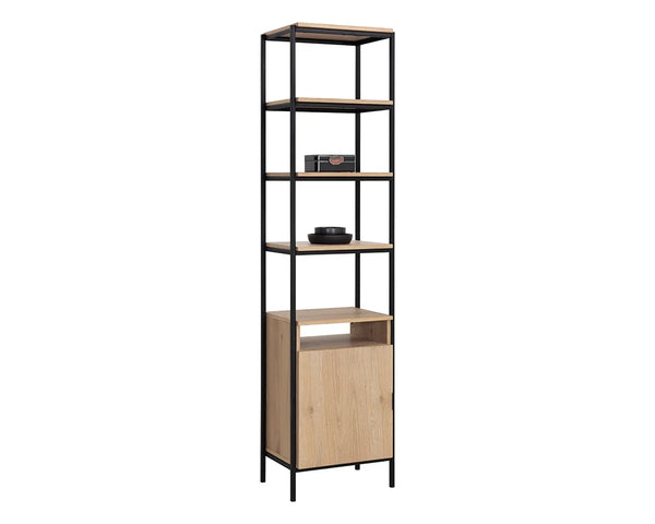 Ambrose Modular Bookcase Small Rustic Oak / Black, 20.50"W