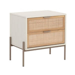 Avida Nightstand, Champagne Gold/Cream