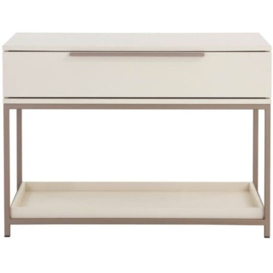 Rebel Large Nightstand, Champagne Gold/Cream