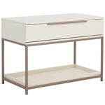Rebel Large 38" Nightstand, Champagne Gold/Cream