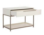 Rebel Large 38" Nightstand, Champagne Gold/Cream