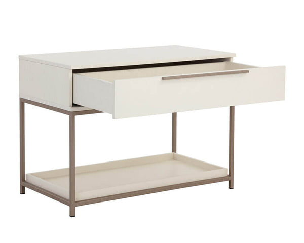 Rebel Large 38" Nightstand, Champagne Gold/Cream
