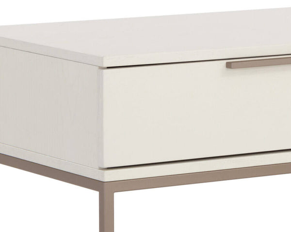 Rebel Large 38" Nightstand, Champagne Gold/Cream