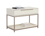 Rebel Large 38" Nightstand, Champagne Gold/Cream