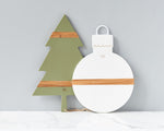 White Mod Ornament Charcuterie Board, 2 Sizes