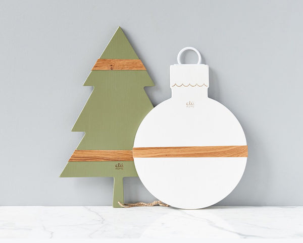 White Mod Ornament Charcuterie Board, 2 Sizes