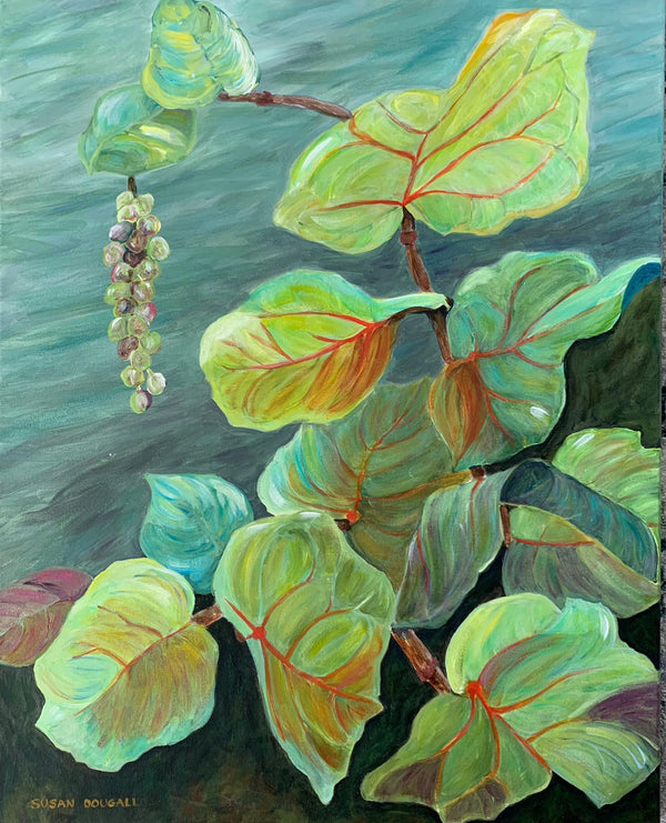 Green Leaves, 24"L x 30"W