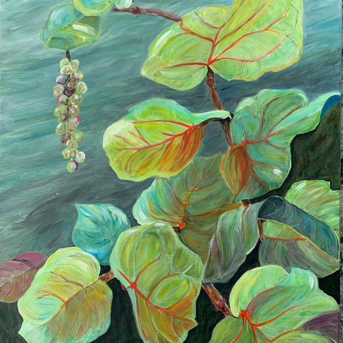 Green Leaves, 24"L x 30"W